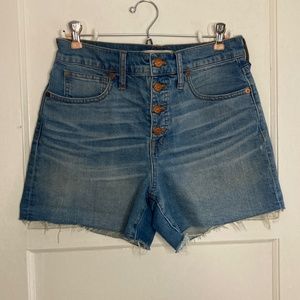 Madewell High-Rise Button-Front Denim Shorts